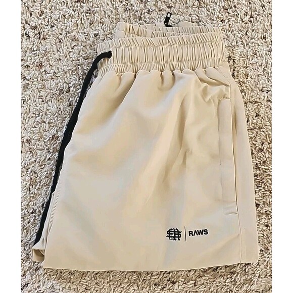 Sol et Al RAWS Track Pants Sand Nylon Lined Black Zipper UK Street Athleisure - Picture 15 of 16